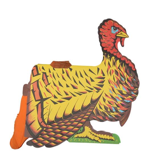 Beistle Co Thanksgiving Turkey Paper and Honeycomb Decoration Vintage Holiday - Picture 2 of 5